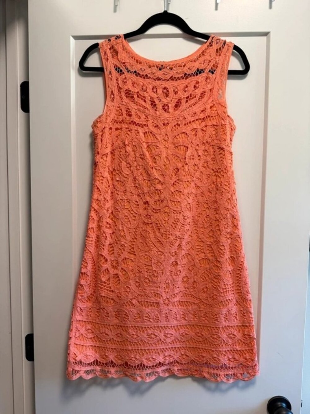Lilly Pulitzer Sleeveless Lace Dress - Coral, Size S